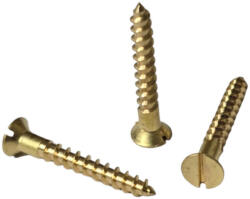 Gomboss Csavar facsavar süllyesztettfejű egyenes horony 3*20mm sárgaréz (99-C00003-FK) - pepita