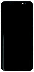 Samsung G960F Galaxy S9 előlap keret, lcd kijelző és érintőpanel, ezüst, szürke (Incell, TFT)