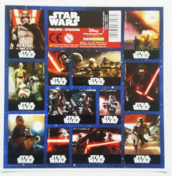 Star Wars Matricák - 12 db/lap - 16x16 cm (DFM-NZSW)