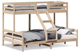 vidaXL tömör fenyőfa emeletes ágy 90 x 200/140 x 200 cm (3207173) - pepita