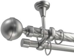  Odiseu Kétlégű Csavart Függönyrúd - 400 cm (ODISEU-TWIST-SILVER-02-400)