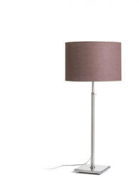 EDIKA Asztali Lámpa - Barna Textil Búra - Matt Nikkel (R12665)