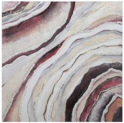  Absztrakt Márvány Vászonkép - Piros, Fehér, Ezüst - 80x80cm (MF-0320590000)