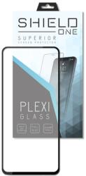 Samsung Galaxy S22+ (S22 Plus) plexi fólia - ShieldOne plexi kijelzővédő fólia, fekete kerettel - tokgalaxis