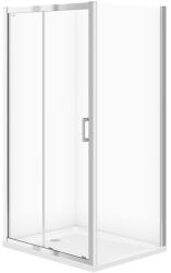 Cersanit Cabina de dus dreptunghiulara 100x80 cm Cersanit Basic, crom (S158-006)