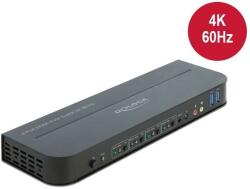 Delock HDMI KVM switch 4K 60 Hz USB 3.0-vel és audióval (537552)