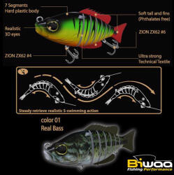 Biwaa SWIMBAIT SEVEN S4" 10cm 17gr 01 Real Bass (B000059)