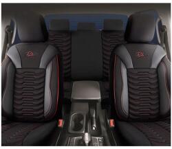 Panda Set Huse Scaune Auto pentru Hyundai i30 - Panda Paris, Negru cu cusatura rosie, 11 piese