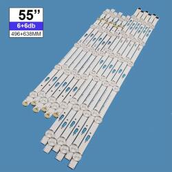 Samsung Háttérvilágítás Samsung 55coll 6+5LED 3V V5DF-550DC 12db/csomag 6A+6B