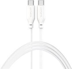 4smarts High FlexUSB-C / USB-C Szilikon töltő- és adatkábel, 60W 1.5m, fehér (4S468761) - phoner