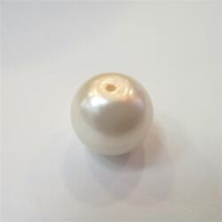 Gyöngy alkatrész- gyöngy tekla jellegű 10mm krém darabra