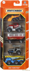 Mattel - Kisautók MBX Farm Rigs 5 db-os szett (HVT82)