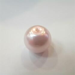  Gyöngy alkatrész- gyöngy tekla jellegű 10mm púder rózsaszín darabra