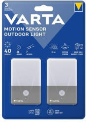 VARTA MOTION SENSOR OUTDOOR LIGHT ÉJJELI LÁMPA TWINPACK 16634 (Varta-16634)