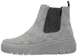 RIEKER Ghete dama, Rieker, N2553-40-Gri, casual, piele ecologica, cu talpa groasa, gri (Marime: 41)