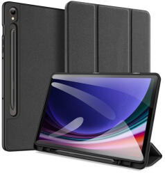 Samsung Tab S9 FE (10.9) / Tab S10 FE (10.9) SM-X510 / X516B / X520 / X526, mappa tok, Trifold, érintőceruza tartó, Dux Ducis Domo, fekete - tok-shop