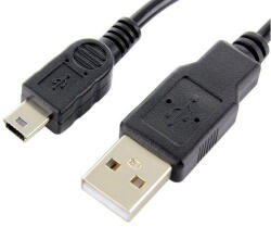  Adatkábel, miniUSB, 1 m, fekete