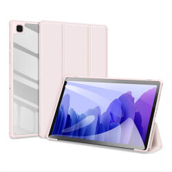 Samsung Tab A7 10.4 (2020) SM-T500 / T505, mappa tok, Trifold, légpárnás sarok, közepesen ütésálló, átlátszó hátlap, Dux Ducis Toby, rózsaszín - tok-shop