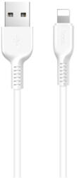  USB töltő- és adatkábel, Lightning, 100 cm, 2400 mA, törésgátlóval, Hoco X13 Easy, fehér