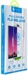  Samsung Galaxy S22 Ultra 5G SM-S908, Kijelzővédő fólia, ütésálló fólia, Tempered Glass (edzett üveg), ujjlenyomat támogatás, 5D, Full Cover, Nano Flexi Glass, fekete - tok-shop