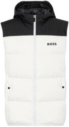 BOSS Férfi tenisz mellény BOSS Water-Repellent Hooded Gilet With Logo Detail - Fehér