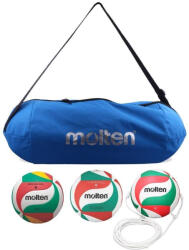 Molten Pachet antrenament volei Molten 3 mingi speciale V5M4000, V5M9000-M, V5M9000-T + geanta transport (VM4000+VM9000-T+VM9000-M+EK)