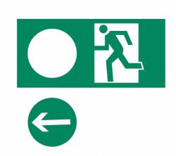 GTV OA-PIKTO2-10 Vészkijárat tábla univerzális, 100X300 (OA-PIKTO2-10)