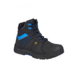 Portwest Protector munkavédelmi bakancs S3 ESD (fekete/kék 47) (FD37BKB47)