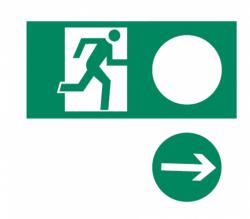 GTV OA-PIKTO1-15 Vészkijárat tábla univerzális, 150X300 (OA-PIKTO1-15)