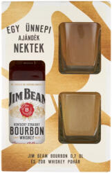 Jim Beam 0, 7l 40% DD + 2 pohár - drinkair