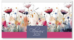 Határidőnapló Period Flowers Zsebnaptár fekvő White papír 2025 (PAP4114-1723)