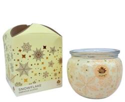 Arôme karácsonyi poharas illatgyertya 90 g - Snowflake arany hópelyhes (IMO-TCO-8595717312130)