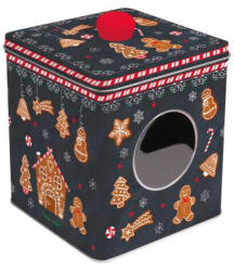 Easy Life - R2S konyha Mézeskalácsos ablakos fémdoboz süteményekhez - 14, 5x13x13 cm - Gingerbread (VR-092GING)
