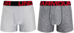 Under Armour 2PACK boxeri pentru bărbați Under Armour supradimensionat gri (1363618 011) 4XL (172358)