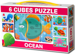 Magyar gyártás Mini mesekocka tengeri állatokkal 6 darabos (JS-600-01)