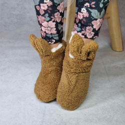 Ollike Gyerek csizmás MAMUSZ szivacsos csúszásgátlós talprésszel Barna, 33-35 50520