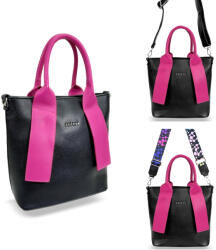 Zellia Női Kézitáska H728 Fekete-Magenta (58367933)
