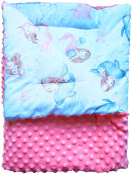  Pihe - puha Minky Baba takaró - édes Sellő mintás 75x100 cm