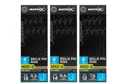 Matrix mxc-3 4 boilie pin rigs mxc-3 size 14 barbless / 0.18mm / 4" (10cm) / boilie pin - 8pcs (GRR074) - epeca