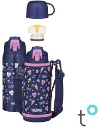 Thermos Active termosz - cserélhető kupakokkal, tokkal - kék rózsaszín - 800 ml - 120071
