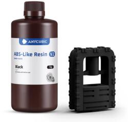 Anycubic ABS-like V2 Vízzel Mosható Resin - Fekete, 1kg