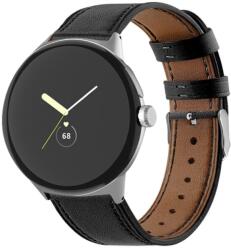 LEATHER Bőrszíj Google Pixel-hez Watch3 45mm fekete
