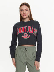 Tommy Hilfiger Blúz Collegiate DW0DW15575 Szürke Cropped Fit Collegiate DW0DW15575