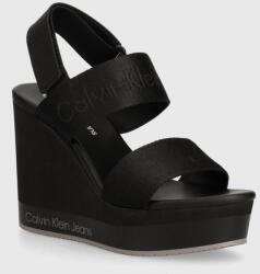 Calvin Klein Jeans szandál WEDGE SANDAL WEBBING IN MR fekete, YW0YW01360 - fekete Női 40