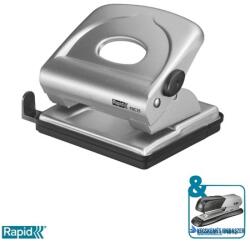 RAPID Lyukasztó, kétlyukú, 25 lap, fém, RAPID "FMC25", ezüstmetál (E21835502) - kecskemetirodaszer