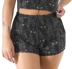 KILLSTAR Pantaloni scurți de damă (pijamale) KILLSTAR - Familiar Woods - Negru - KSRA011845