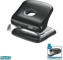 RAPID Lyukasztó, kétlyukú, 30 lap, RAPID "FC30", fekete (E23639401) - kecskemetirodaszer