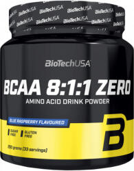 BioTechUSA BCAA 8: 1: 1 Zero 250 g, zmeură albastră