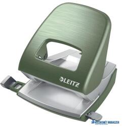 Leitz Lyukasztó, kétlyukú, 30 lap, fém, LEITZ "Nexxt Style, olajfazöld (E50060053) - kecskemetirodaszer