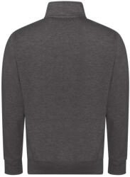Just Hoods Uniszex cipzáros pulóver oldalsó zsebekkel AWJH147, Charcoal-L (awjh147ch-l)